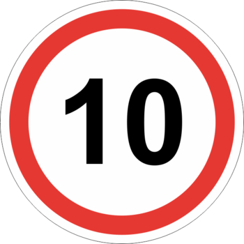 Знак 3.24 ограничение максимальной скорости (10 км/ч) - Дорожные знаки - Запрещающие знаки - Магазин охраны труда ИЗО Стиль